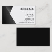 Moderner Sharp Black & White Dispatcher Visitenkarte (Vorne/Hinten)