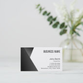 Moderner Sharp Black & White Dispatcher Visitenkarte (Stehend Vorderseite)