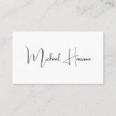 Moderner Signature Script QR Code Beruflich Visitenkarte (Vorderseite)