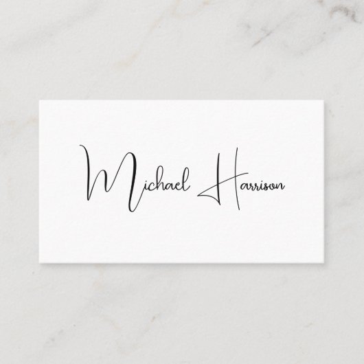 Moderner Signature Script QR Code Beruflich Visitenkarte (Vorderseite)