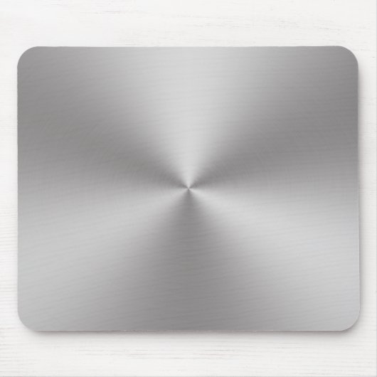 Moderner Silberbrushall-Look | Radial Mousepad (Vorne)