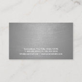 Moderner Silberbürste Texturanwalt/Anwalt Visitenkarte (Rückseite)