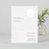 Moderner Silbergalerie "Last Disco" Bachelorette Folieneinladung (Stehend vorne)