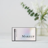Moderner Silberholografie-Makeup-Künstler Visitenkarte (Stehend Vorderseite)