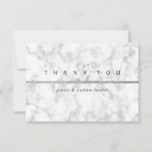 Moderner Silbermarmor - Glitzer Danke Karte (Vorderseite)