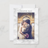 Moderner Silbermarmor - Glitzer Danke Karte