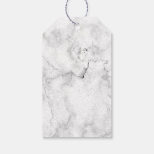 Moderner Silbermarmor Glitzer Vielen Dank Geschenkanhänger (Rückseite)