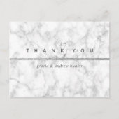 Moderner Silbermarmor Glitzer Vielen Dank Postkarte (Vorderseite)