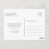 Moderner Silbermarmor Glitzer Vielen Dank Postkarte (Rückseite)