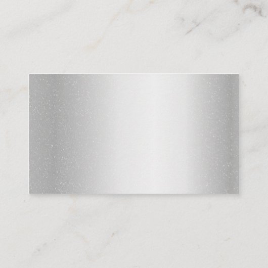 Moderner Silbermetall-Optometriker Visitenkarte (Rückseite)