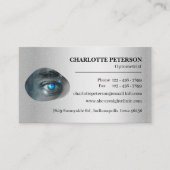 Moderner Silbermetall-Optometriker Visitenkarte (Vorderseite)