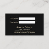 Moderner Silberner Glitzer Beauty Salon WELLNESS-C Empfehlungskarte (Rückseite)