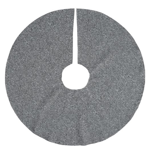 Moderner Silberner Glitzer Elegante Metallische We Polyester Weihnachtsbaumdecke (Vorderseite)