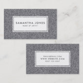 Moderner Silberner Glitzer macht Künstler Visitenkarte (Vorne/Hinten)