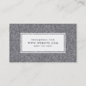 Moderner Silberner Glitzer macht Künstler Visitenkarte (Rückseite)