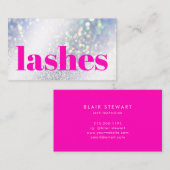 Moderner silberner Glitzer rosafarbene, glänzende  Visitenkarte (Vorne/Hinten)