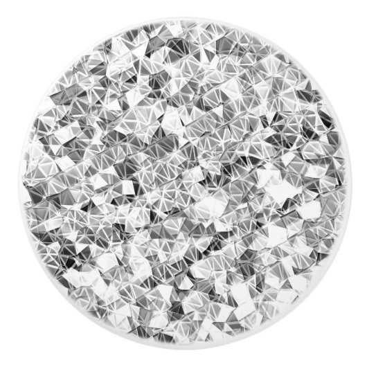 Moderner silberner Schein Keramikknauf (Vorderseite)