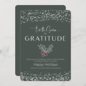 Moderner, silberner verschmutzter, grüner Geschäft Einladung (Vorne/Hinten)