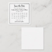 Moderner Silberstreifen-Kalender Save the Date Begleitkarte (Vorne/Hinten)