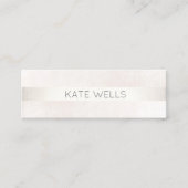 Moderner Silberstreifen mit weißem Marmor Beruflic Mini Visitenkarte (Vorderseite)