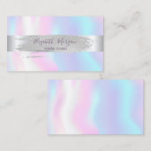 Moderner Silberstreifen, Pinselstrich, Holografie Visitenkarte (Vorne/Hinten)