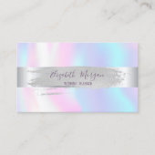 Moderner Silberstreifen, Pinselstrich, Holografie Visitenkarte (Vorderseite)