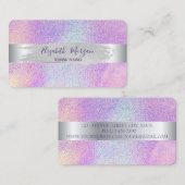 Moderner, Silberstreifen, Pinselstriche, Holografi Visitenkarte (Vorne/Hinten)