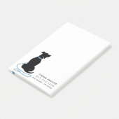 Moderner Silhouette Hund Post-it Klebezettel (angewinkelt)