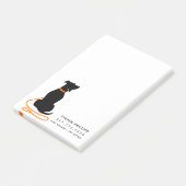 Moderner Silhouette Hund Post-it Klebezettel (angewinkelt)