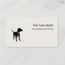 Moderner Silhouette-Hundeausführer Pet Sitter Visitenkarte