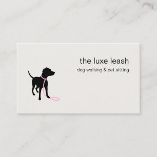 Moderner Silhouette-Hundeausführer Pet Sitter Visitenkarte