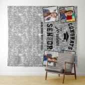 Moderner Silver Abschluss 4 Foto Stand Hintergrund Wandteppich (Beispiel (Horizontal))
