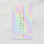 Moderner Silver Glitzer Bokeh, Gitarre, Holografie Visitenkarte (Rückseite)