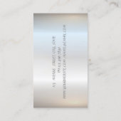 Moderner Silver Glitzer, Instagram Social Media Visitenkarte (Rückseite)