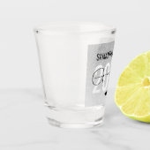 Moderner Silver Glitzer | Klasse des Abschlusses Schnapsglas (Links)