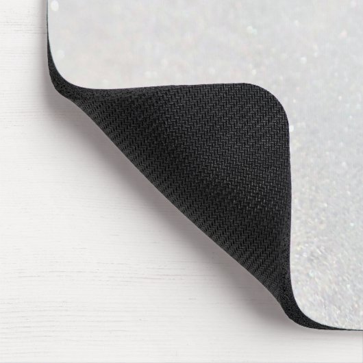 Moderner Silver Glitzer Salon Mousepad (Ecke)
