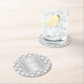 MODERNER SILVER GRAY DIAMOND-SAVE THE DATE UNTERSE RUNDER PAPPUNTERSETZER (Vor Ort)