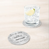 MODERNER SILVER LACE SAVE THE DATE UNTERSETZER (Vor Ort)