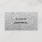 Moderner Silver Sparkle Hair Stylist Visitenkarte (Rückseite)
