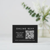 Moderner Silver Wedding Online QR Code UAWG Begleitkarte (Stehend Vorderseite)
