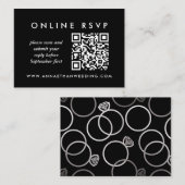 Moderner Silver Wedding Online QR Code UAWG Begleitkarte (Vorne/Hinten)