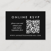 Moderner Silver Wedding Online QR Code UAWG Begleitkarte (Vorderseite)