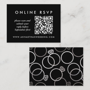 Moderner Silver Wedding Online QR Code UAWG Begleitkarte