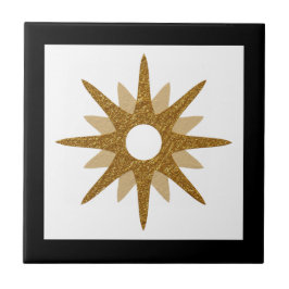 Moderner Single Gold Sternexplosion Black Frame Ke Fliese