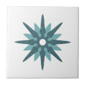 Moderner Single Turquoise Star Design Mitte des Ja Fliese (Vorderseite)