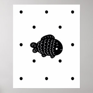 Moderner Skandal Fische und Flecken Pfeile Kinderz Poster