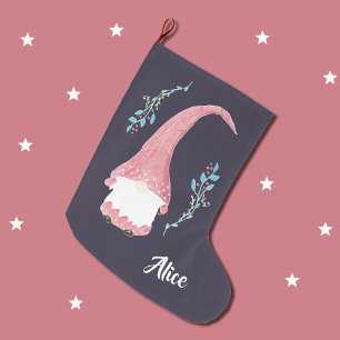 Moderner Skandinavier Gnome Weihnachtsfest Strumpf Großer Weihnachtsstrumpf