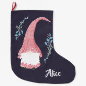 Moderner Skandinavier Gnome Weihnachtsfest Strumpf Großer Weihnachtsstrumpf (Vorderseite)