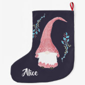 Moderner Skandinavier Gnome Weihnachtsfest Strumpf Großer Weihnachtsstrumpf (Rückseite)