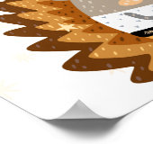 Moderner Skandinavier Igel mit zauberhaftem Zitat- Poster (Ecke)